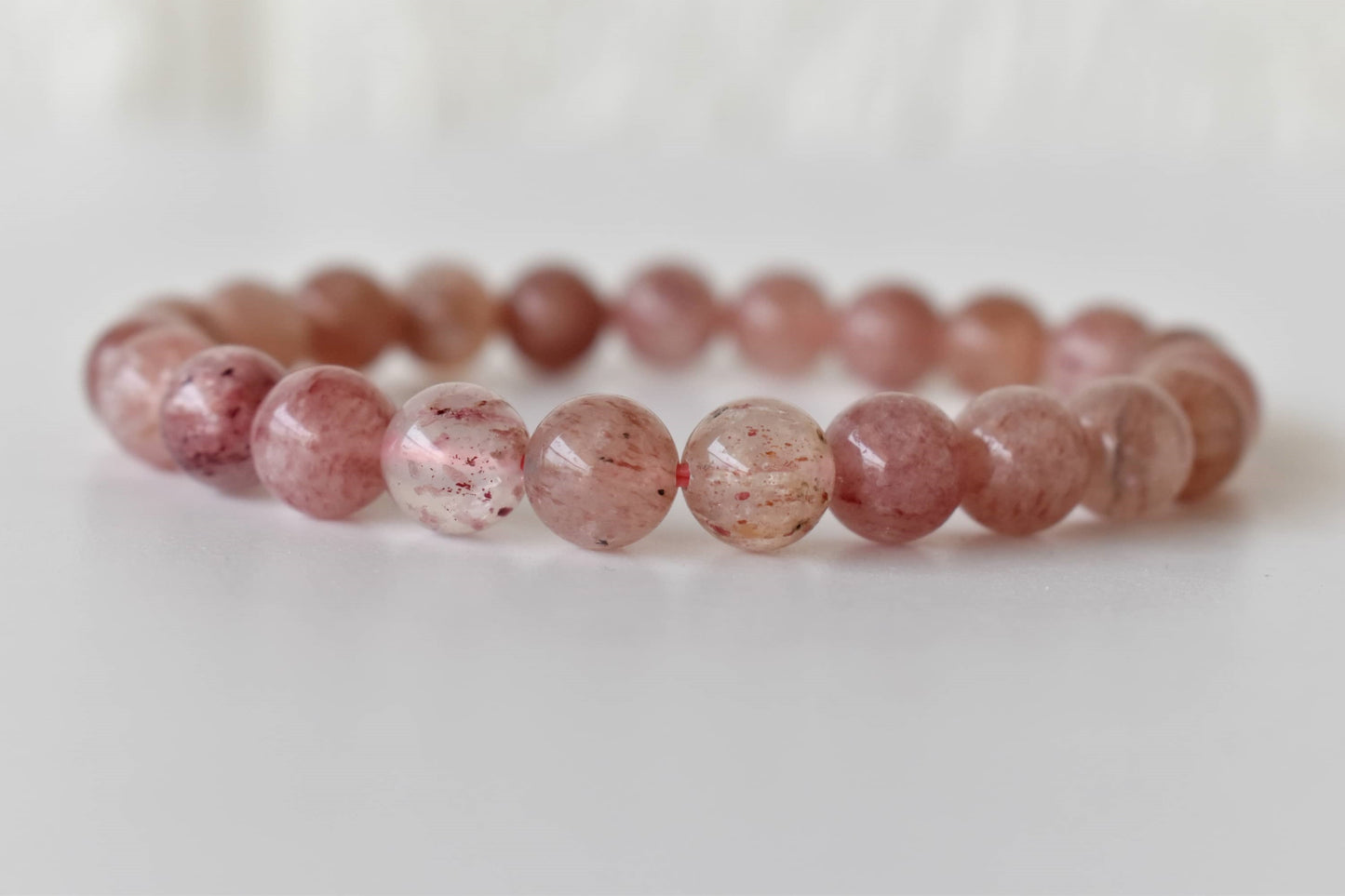 Strawberry Quartz Gemstone Bracelet