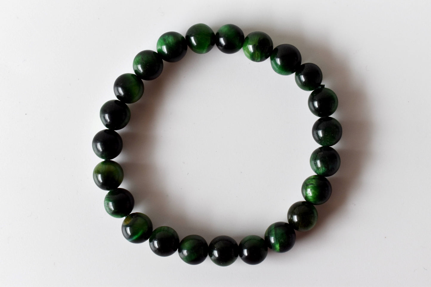 Tiger Cats Eye Green Gemstone Bracelet