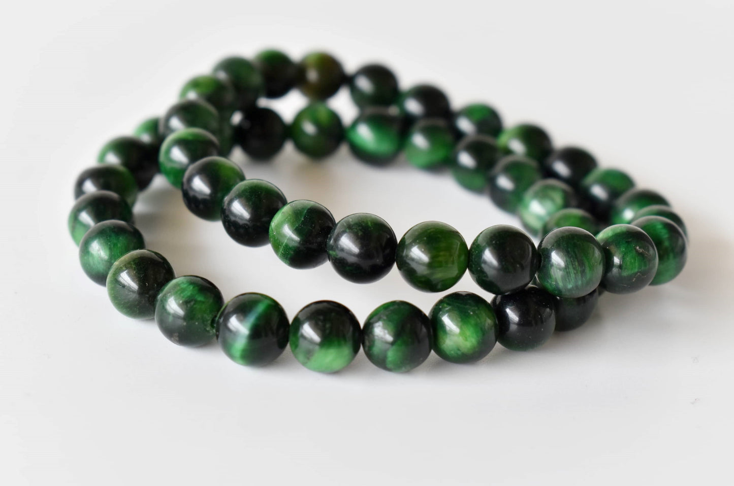 Tiger Cats Eye Green Gemstone Bracelet