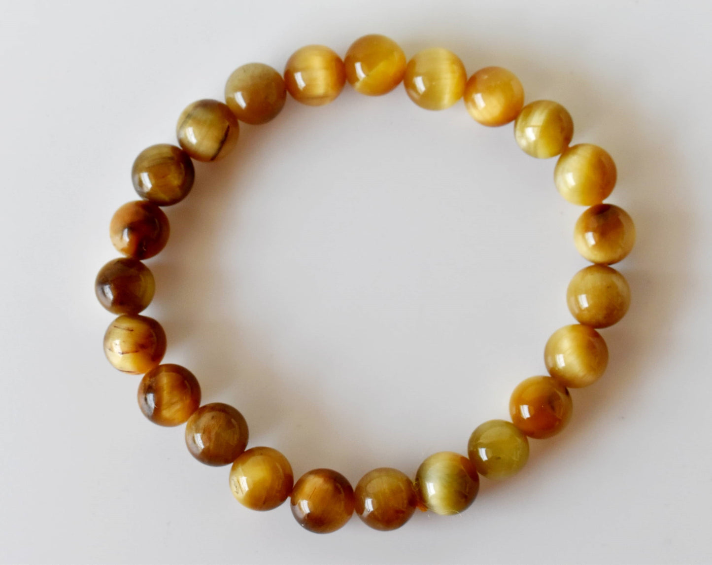 Tiger Cats Eye Yellow Gemstone Bracelet