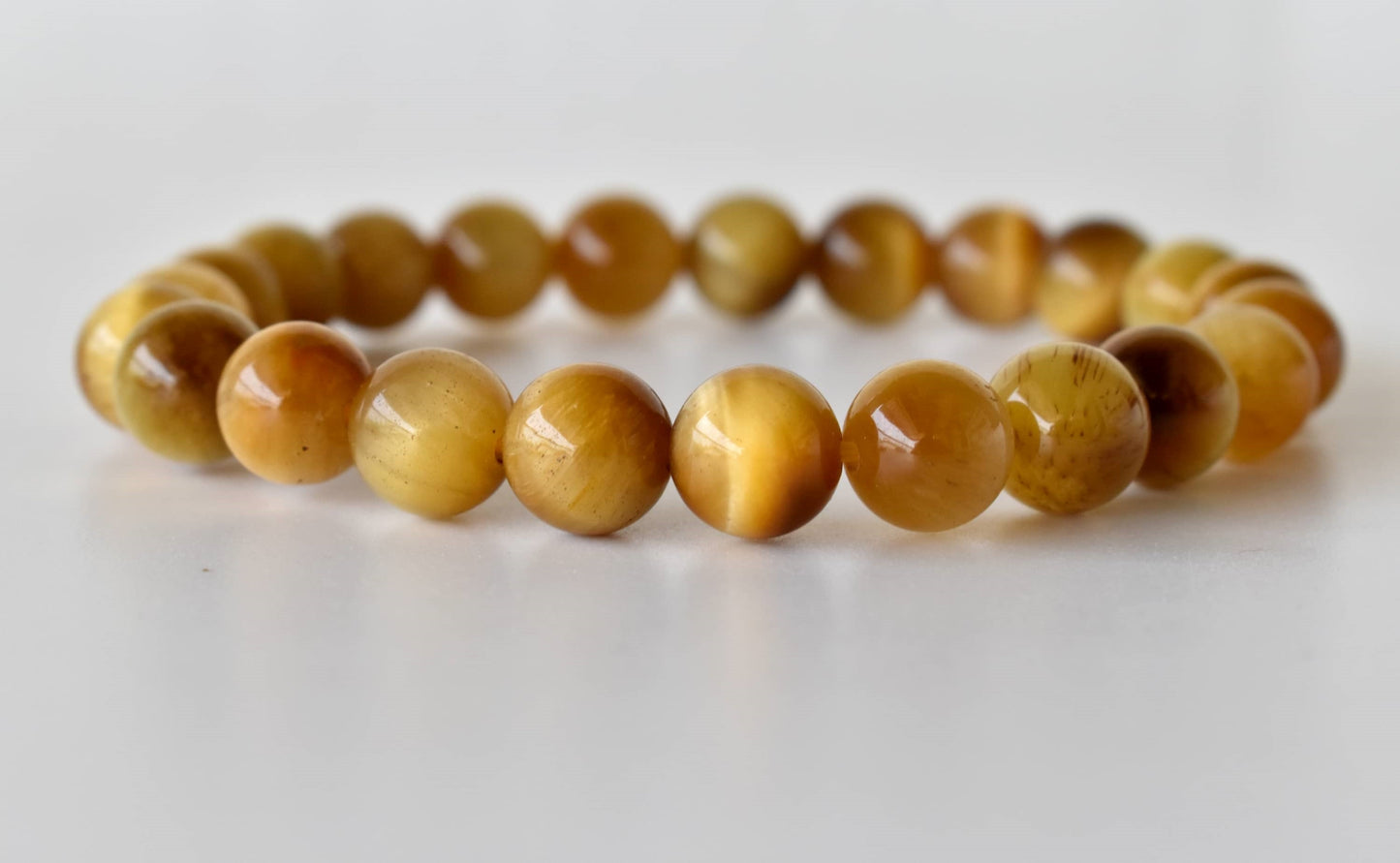 Tiger Cats Eye Yellow Gemstone Bracelet