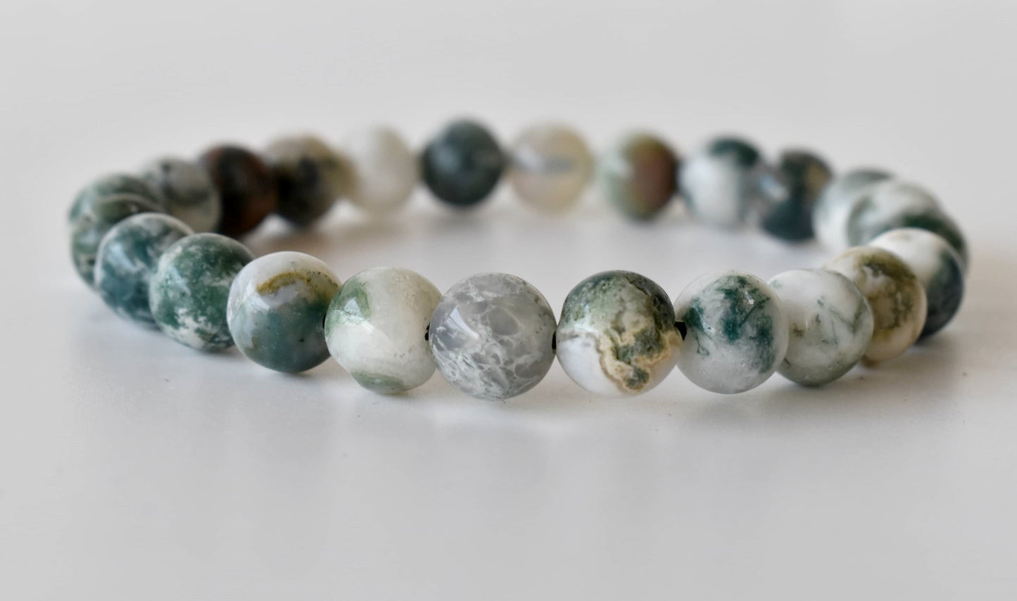 Tree Agate Gemstone Bracelet