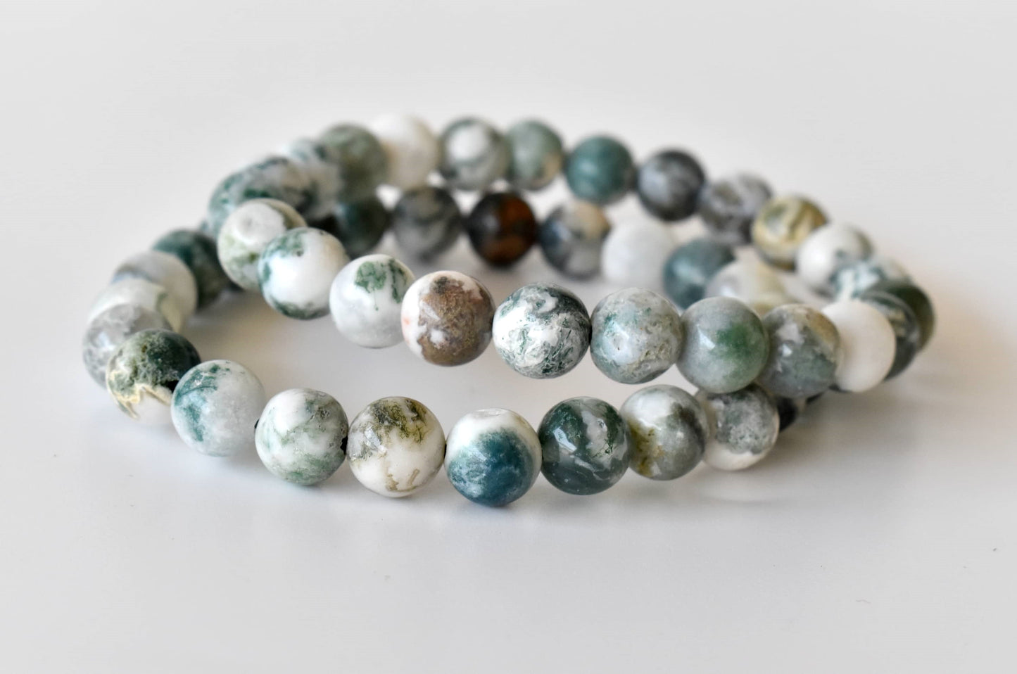 Tree Agate Gemstone Bracelet