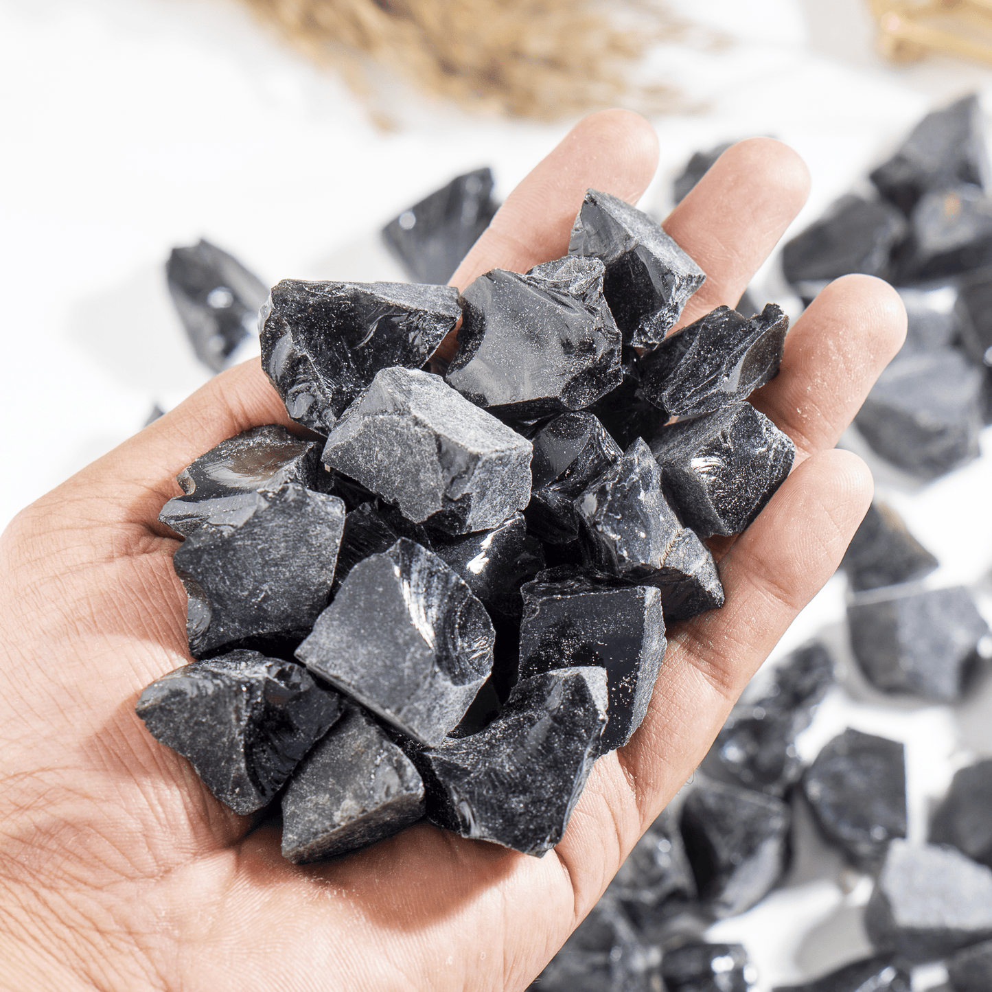 1Kg Black Obsidian Rough Stones