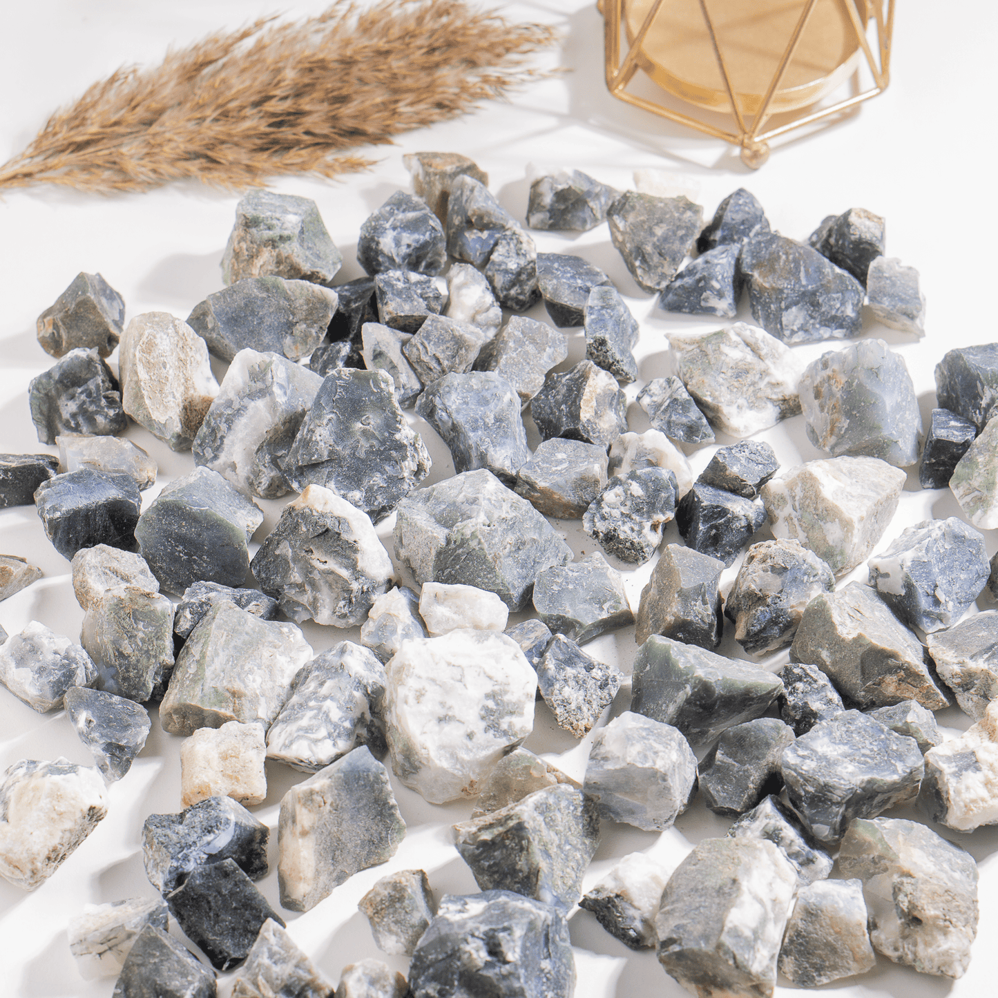 1Kg Moss Agate Rough Stones