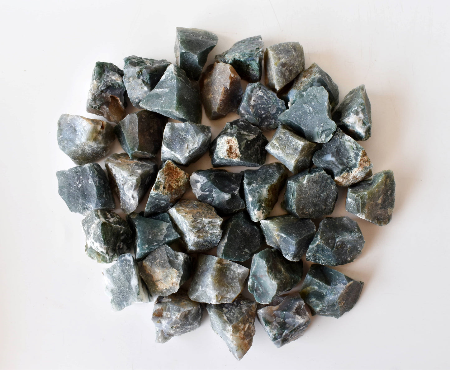 1Kg Moss Agate Rough Stones