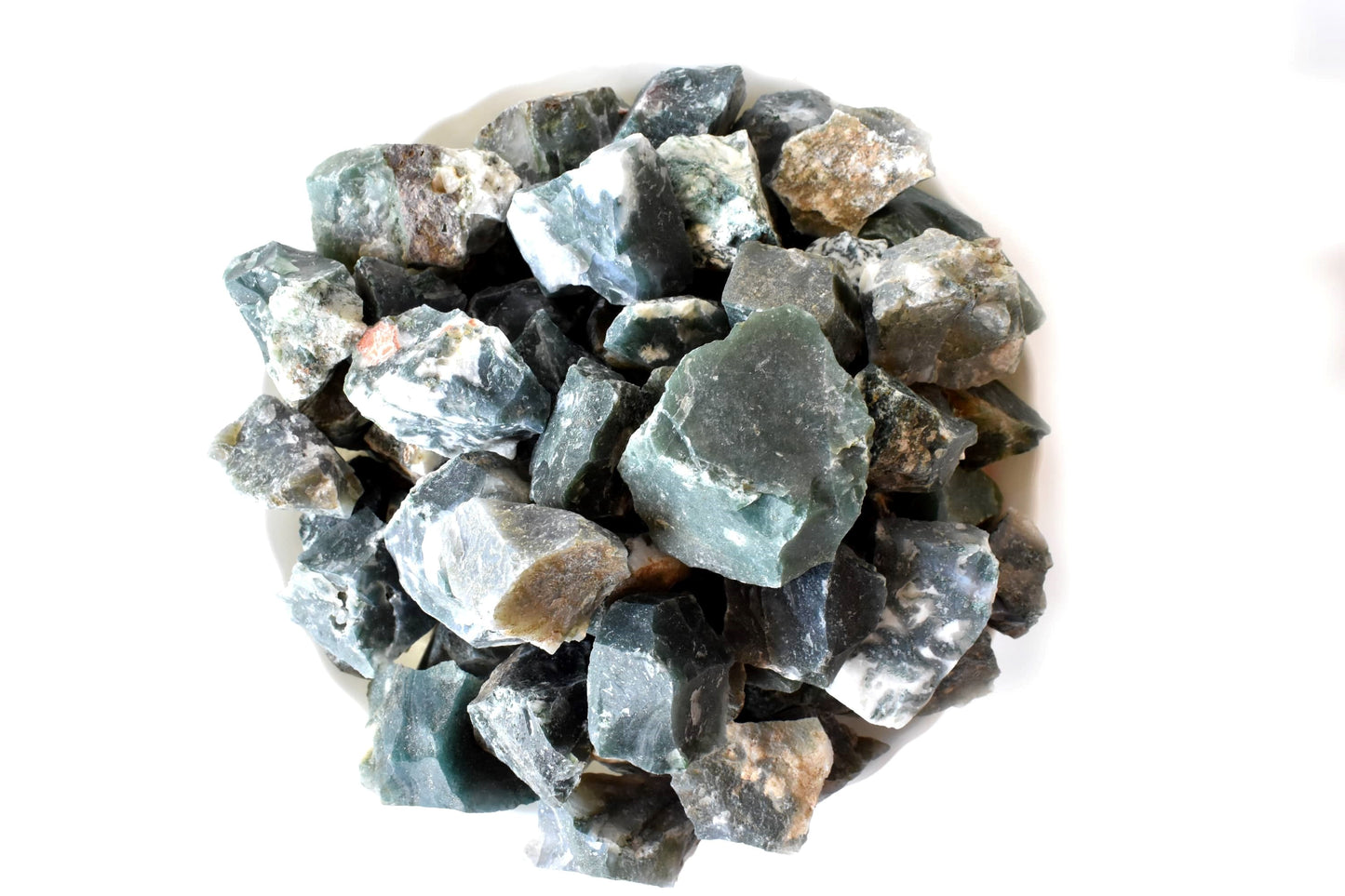 1Kg Moss Agate Rough Stones