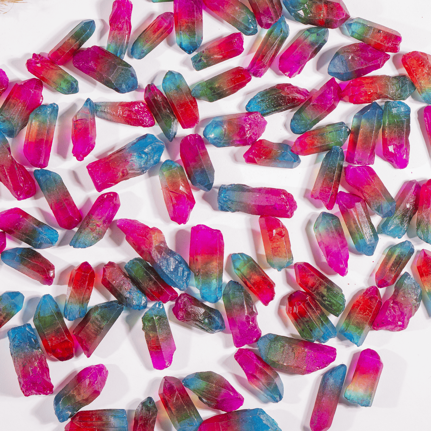 Rainbow Aura Quartz Points – Raw Aura Quartz Crystal Points, Natural Rainbow Quartz Healing Crystals