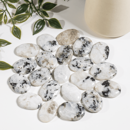 Genuine Rainbow Moonstone Flat Stone
