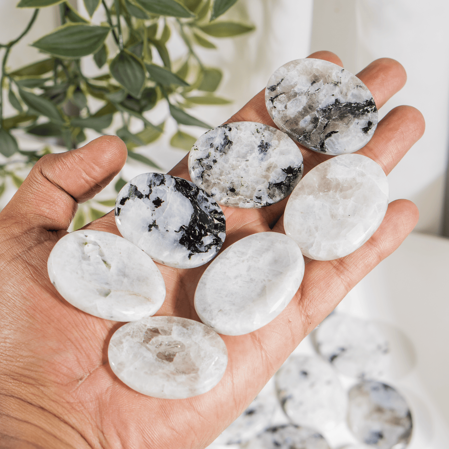 Rainbow moonstone Worry Stones