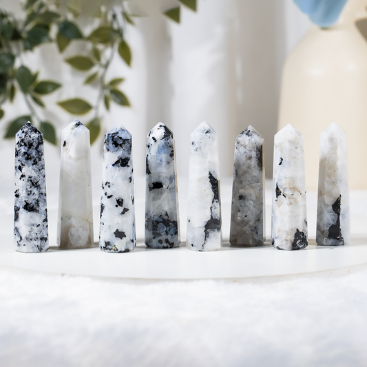 1kg Rainbow Moonstone Obelisk Tower Point (8-10Pcs)