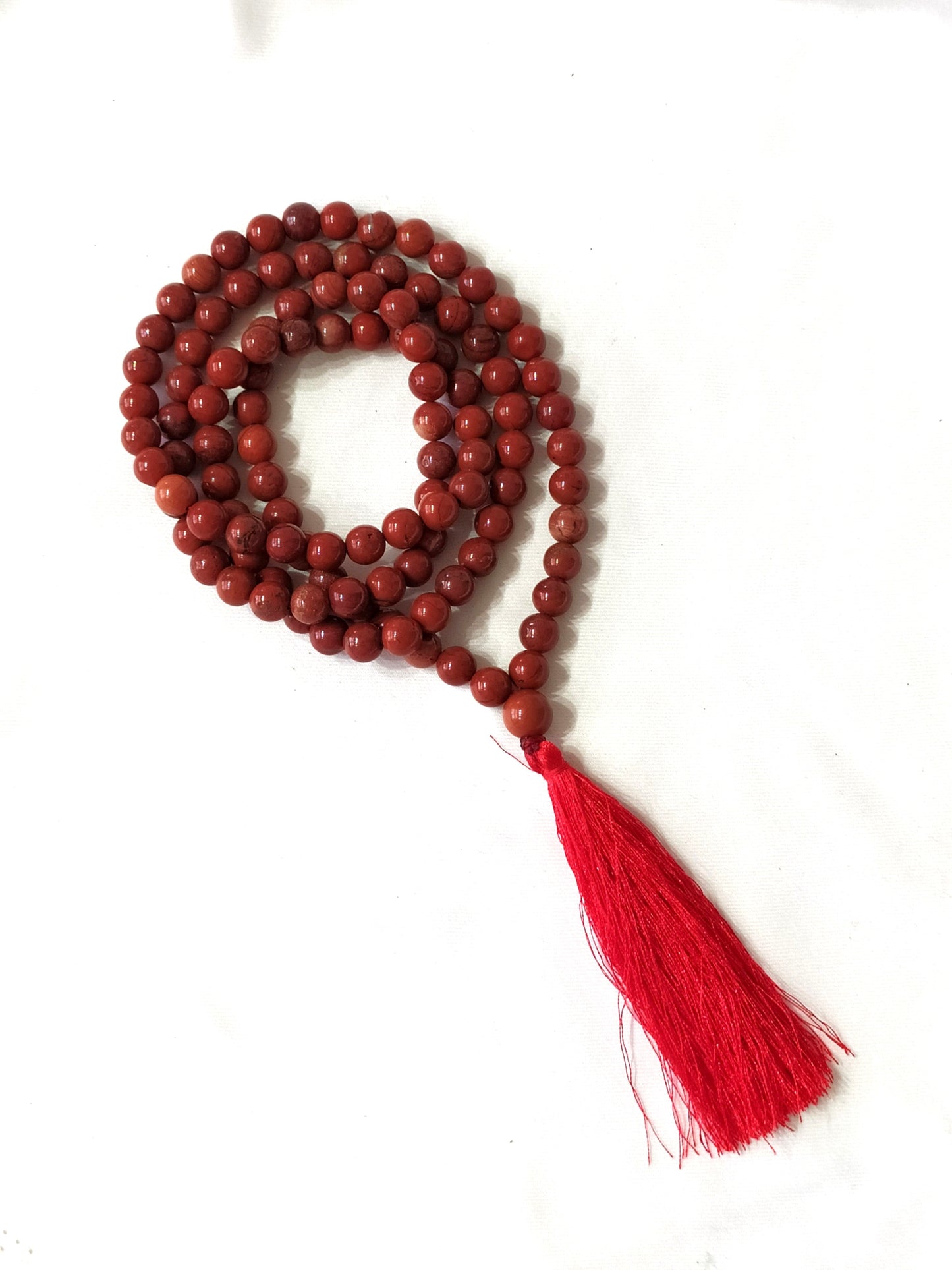 Red Jasper | Gemstone Mala | 108 Prayer Bead Mala | Prayer Mala