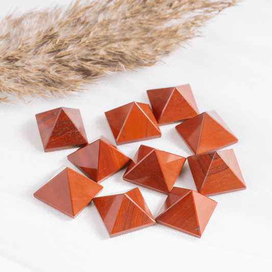 1" Red Jasper Crystal Pyramids
