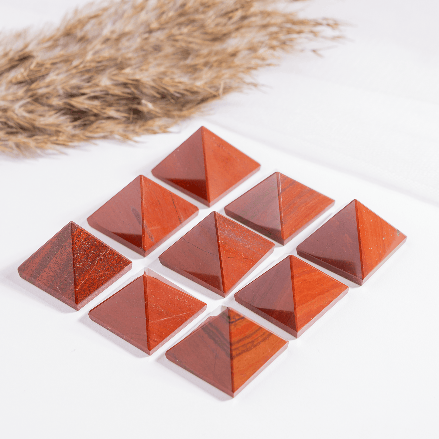 1" Red Jasper Crystal Pyramids