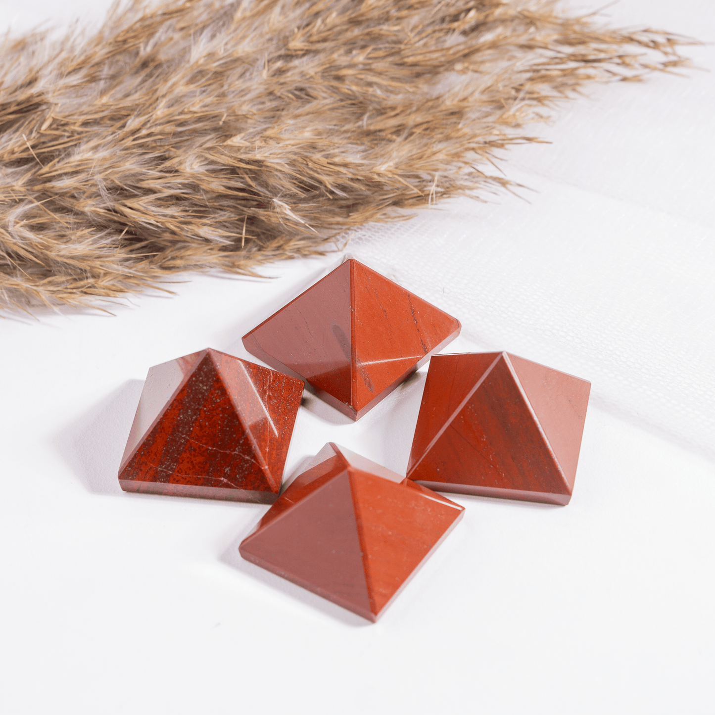1" Red Jasper Crystal Pyramids