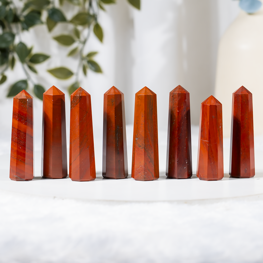 1kg Red Jasper Obelisk Tower Point (11-13Pcs)