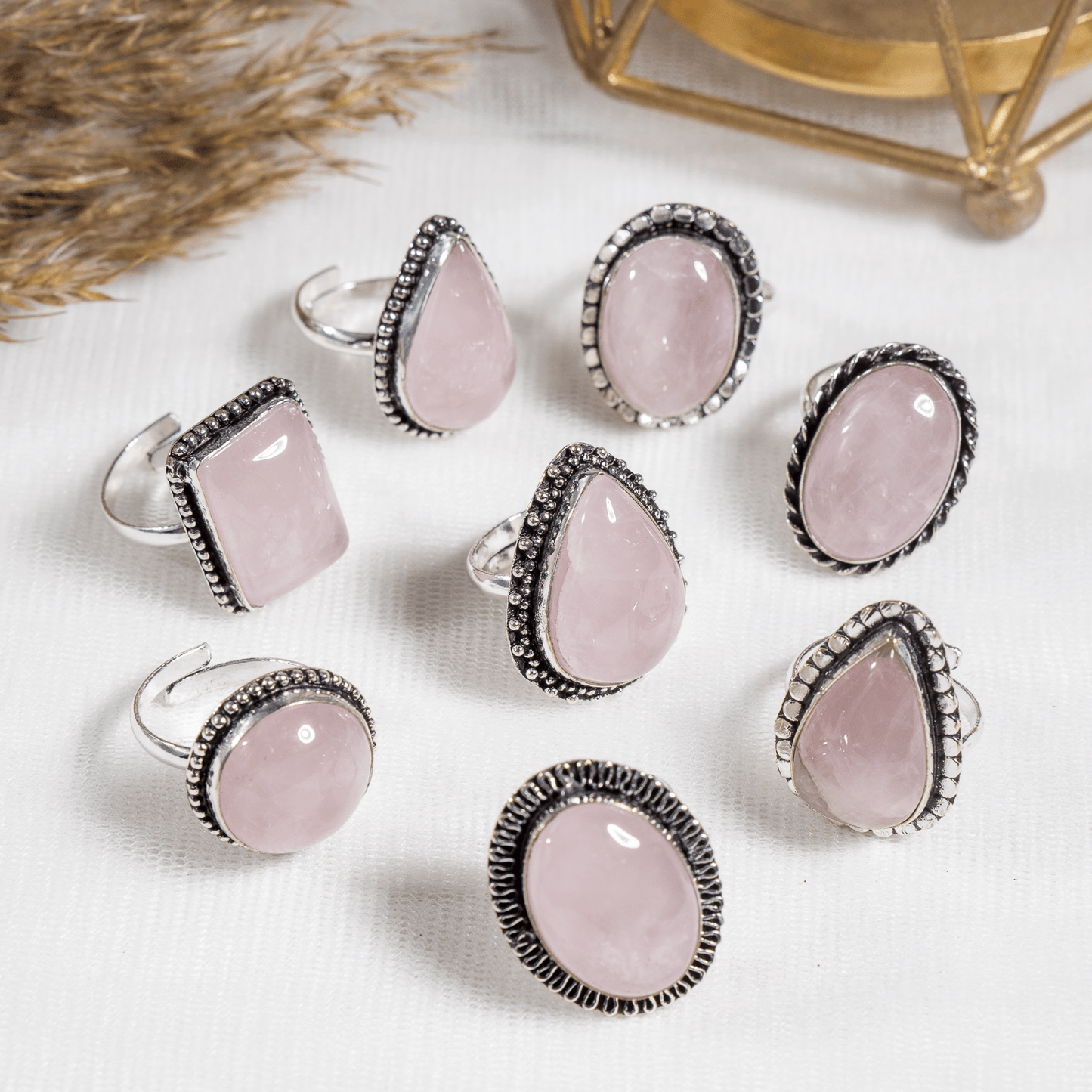 Rose Quartz Ring | Adjustable Ring | Gemstone Ring  | Boho Ring | Gemstone Ring