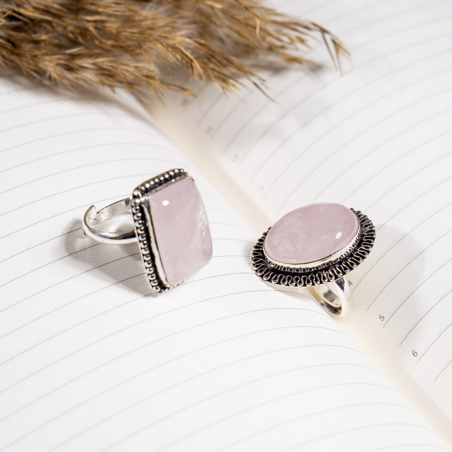 Rose Quartz Ring | Adjustable Ring | Gemstone Ring  | Boho Ring | Gemstone Ring