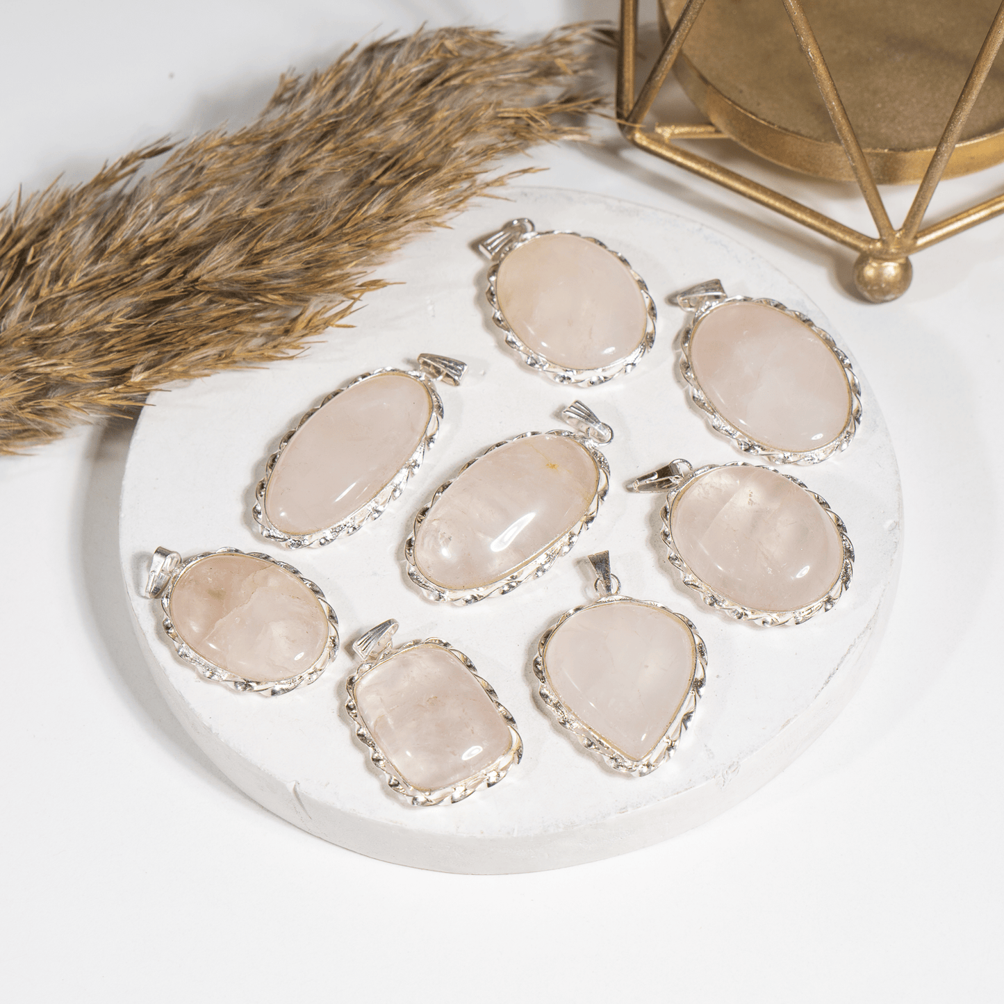Rose Quartz Pendant |Crystal Jewelry | Natural Gemstone Pendant | Crystal Charm Jewelry | Boho Pendant