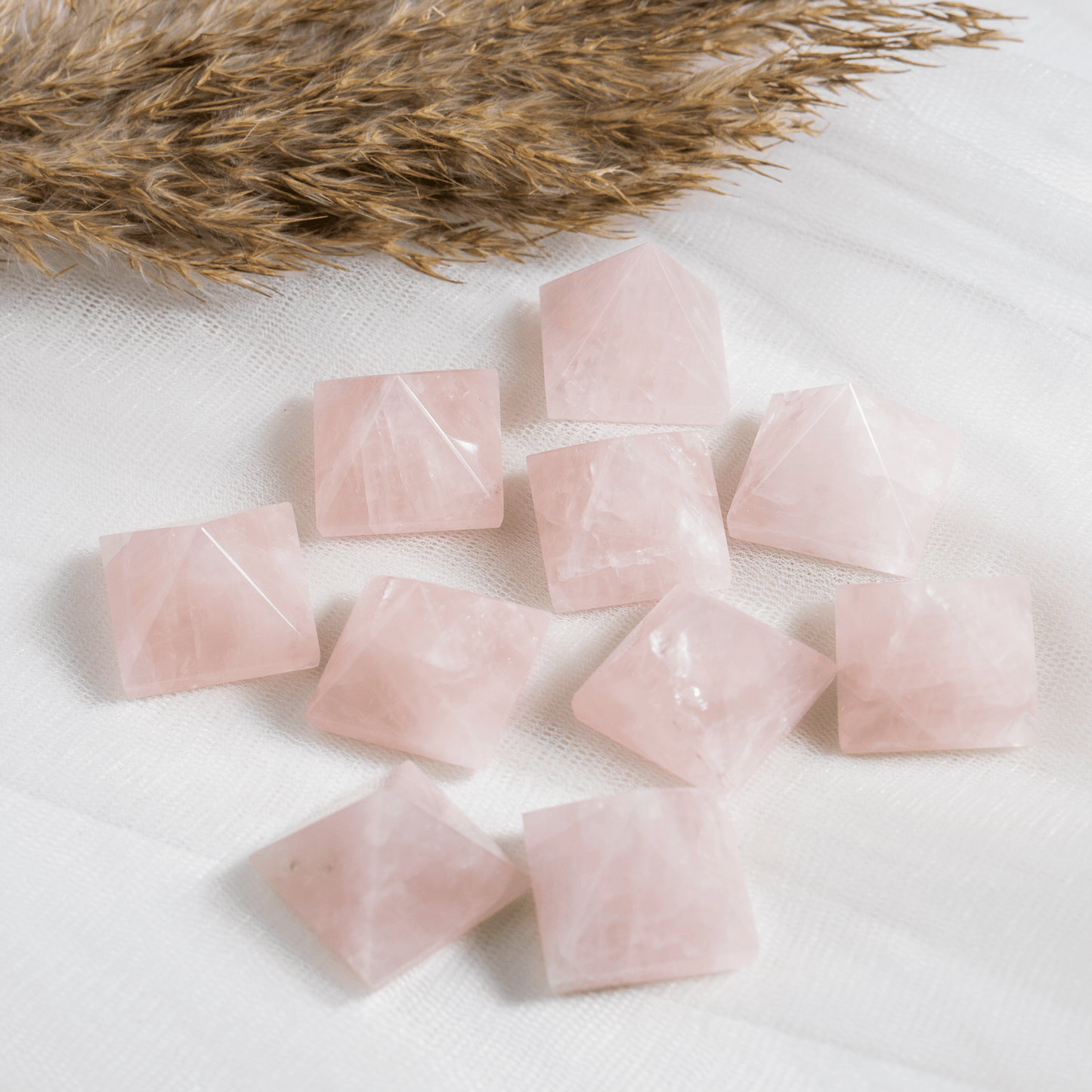 1" Rose Quartz Crystal Pyramids