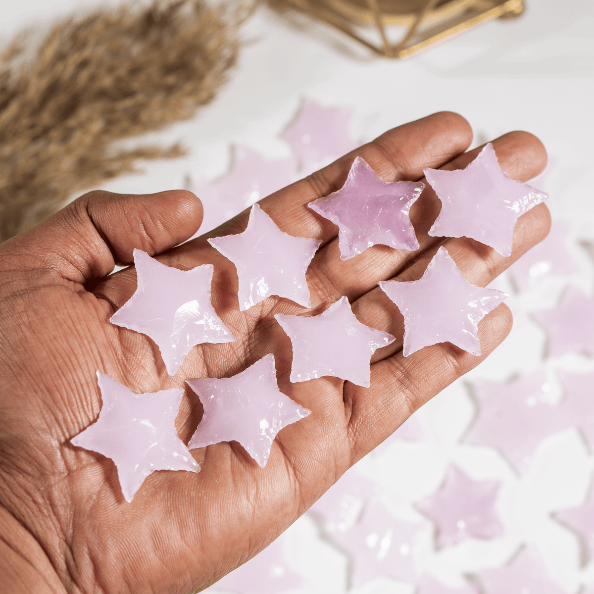 Rose Quartz Flat Stars Arrowhead Point