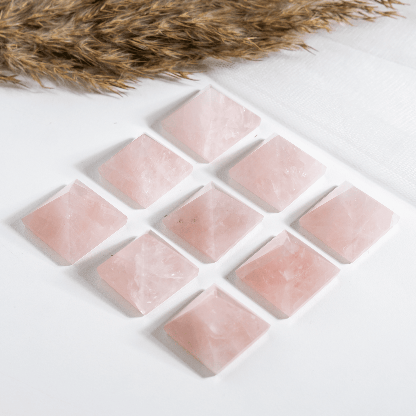 1" Rose Quartz Crystal Pyramids