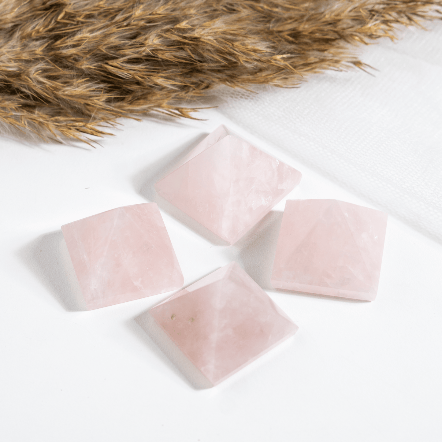 1" Rose Quartz Crystal Pyramids