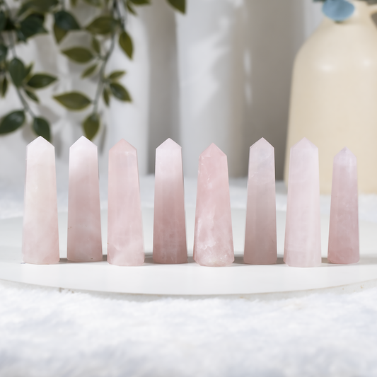 1kg Rose Quartz Obelisk Tower Point (12-14Pcs)