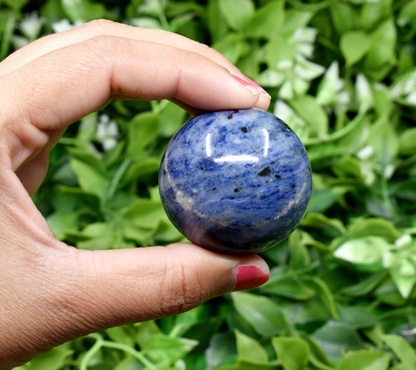 1Pc Sphere Sodalite Crystal Ball | Healing Sphere | Natural Sodalite Sphere | Crystal Healing Ball | Decoration Ball.