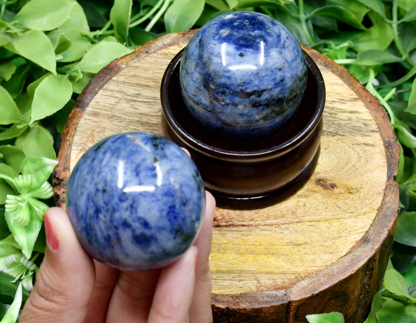 1Pc Sphere Sodalite Crystal Ball | Healing Sphere | Natural Sodalite Sphere | Crystal Healing Ball | Decoration Ball.