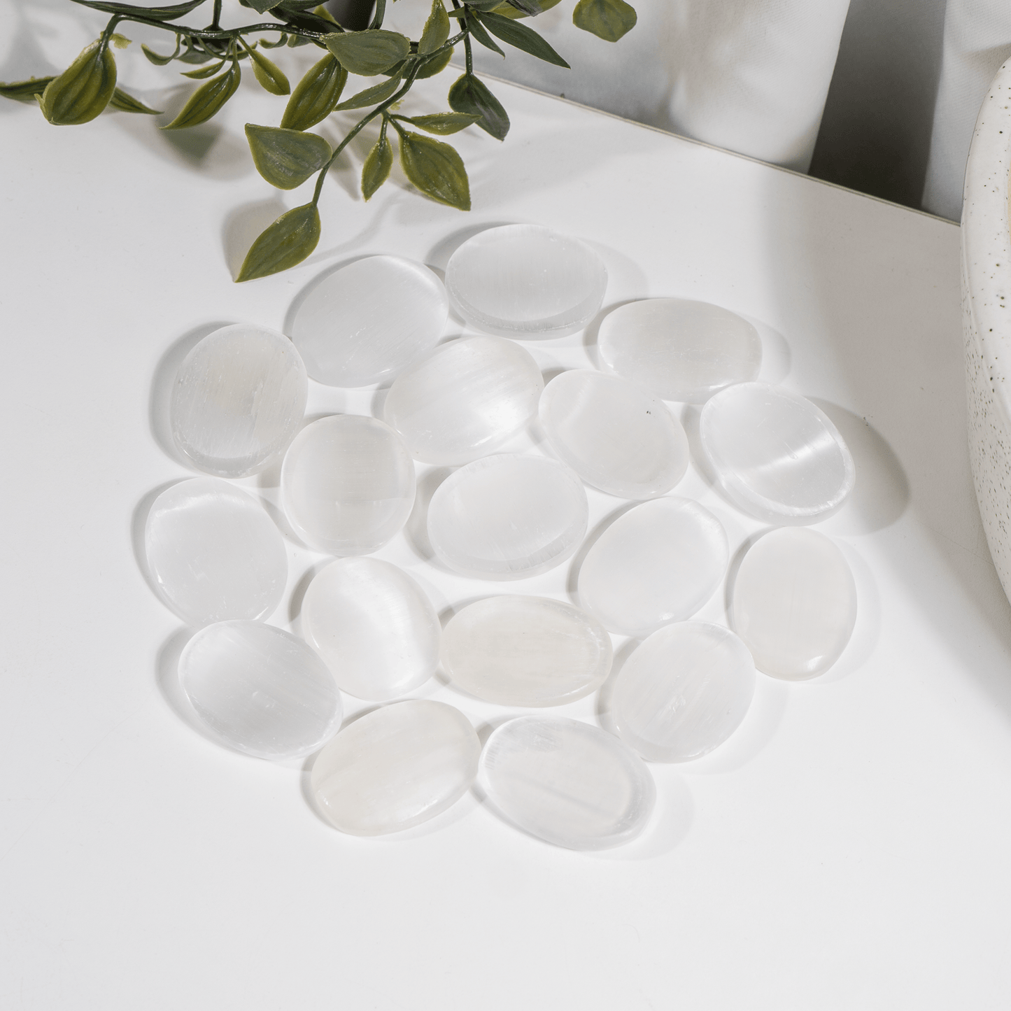 Selenite Worry Stones
