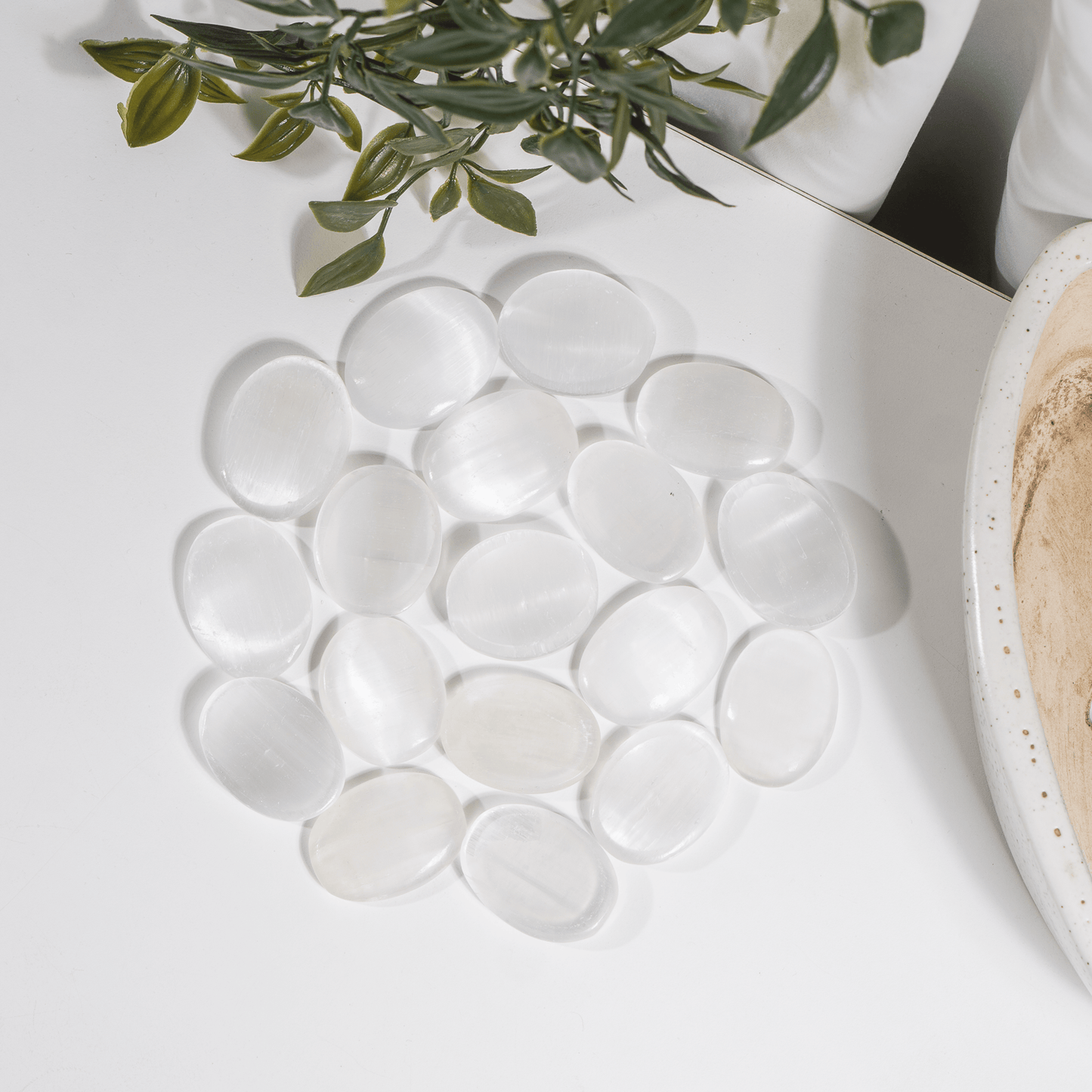Selenite Worry Stones