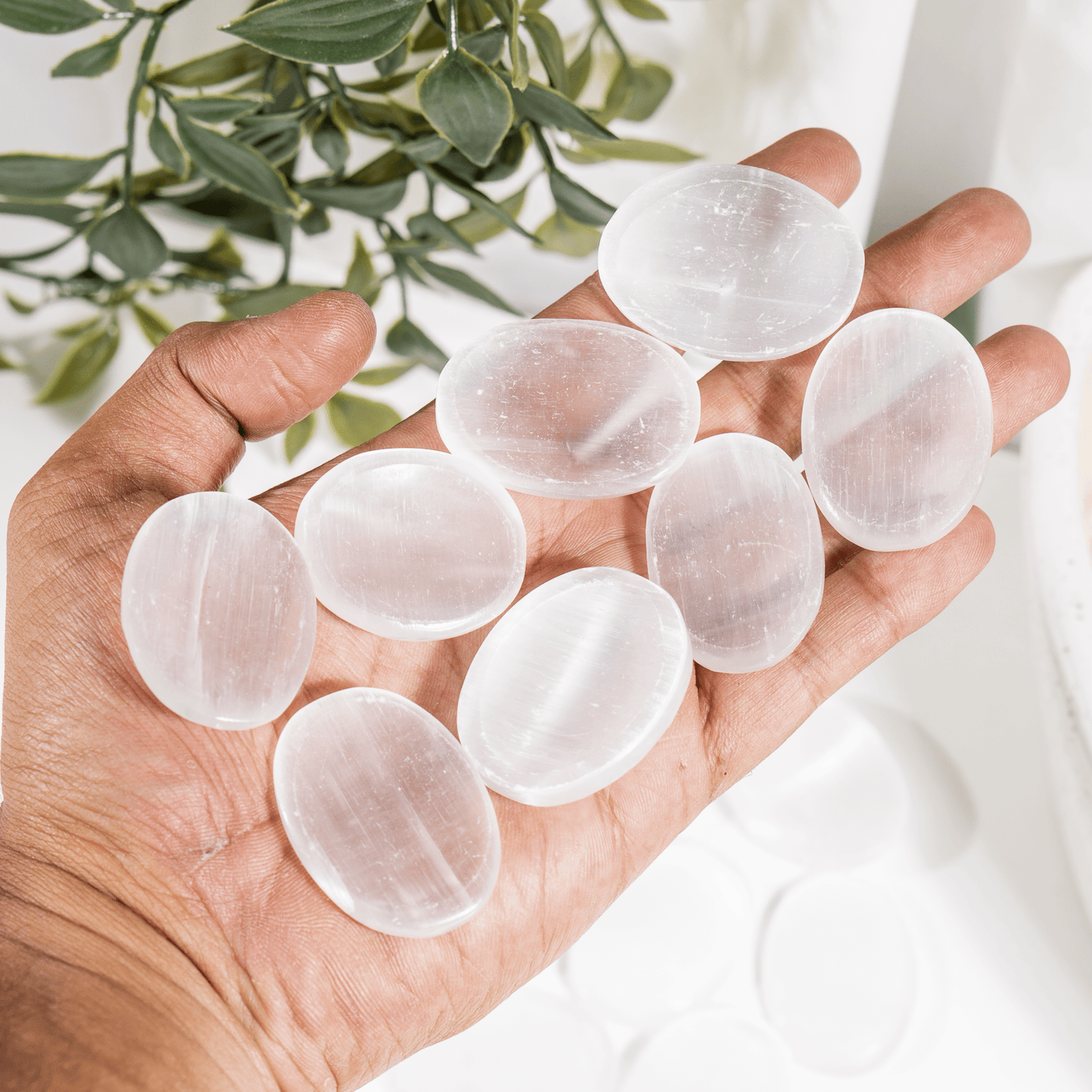 Selenite Worry Stones