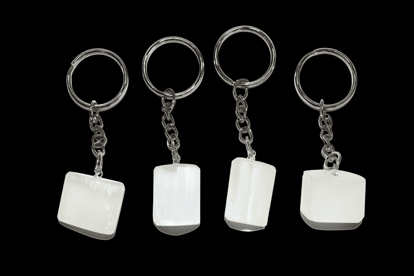 Selenite Key Chain