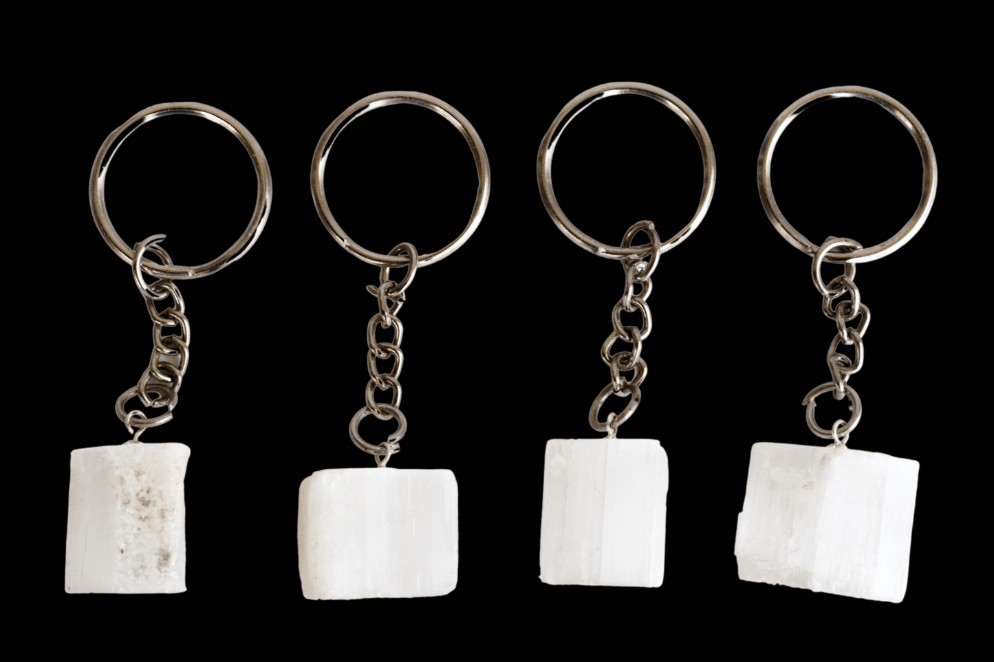 Selenite Key Chain