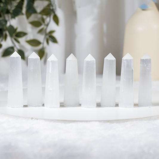 1kg Selenite Obelisk Tower Point (11-13Pcs)