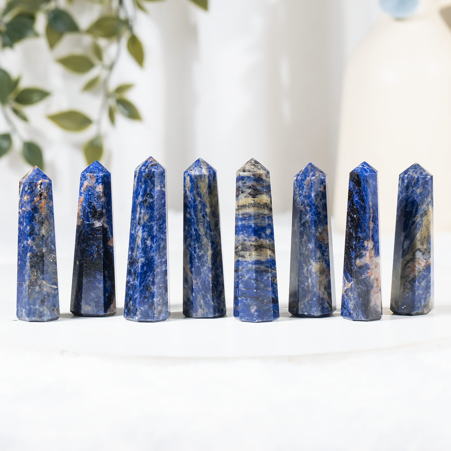 1kg Sodalite Obelisk Tower Point (12-14Pcs)