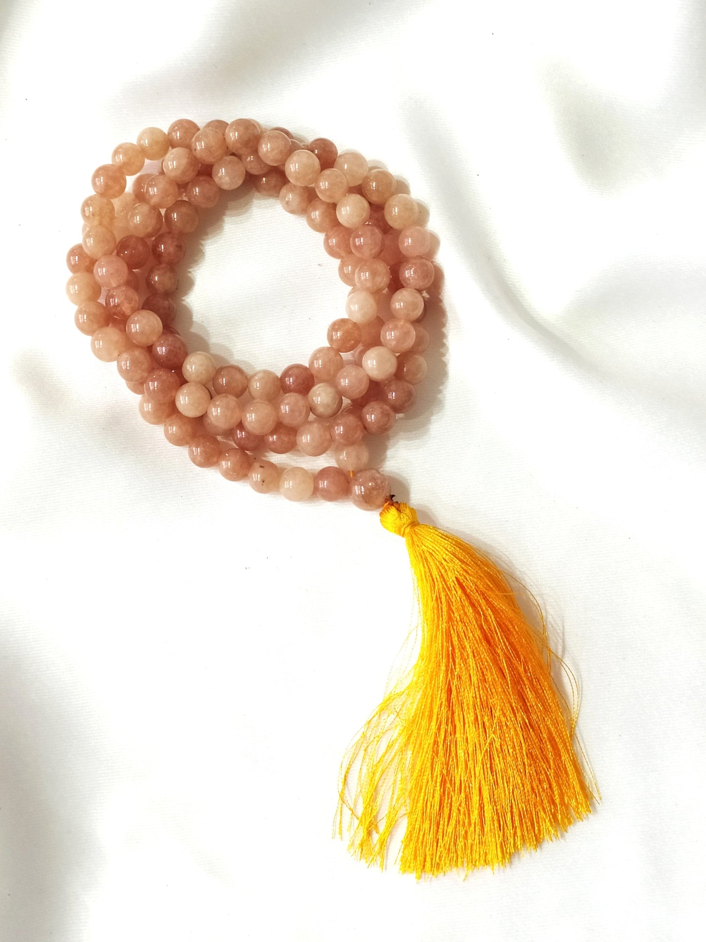Sunstone | Gemstone Mala | 108 Prayer Bead Mala | Prayer Mala