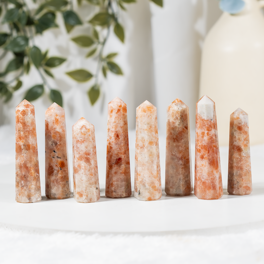 1kg Sunstone Obelisk Tower Point (11-13Pcs)