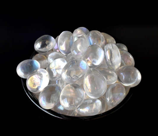 1Kg Aura Quartz Rainbow Tumbled Stones