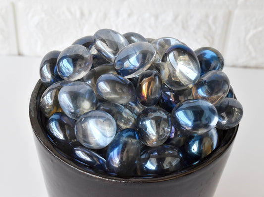 1Kg Aura Quartz Labradorite Tumbled Stones