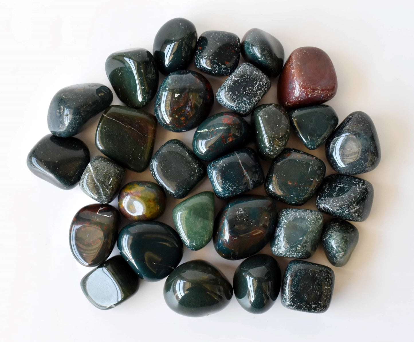 1Kg Bloodstone Tumbled Stones