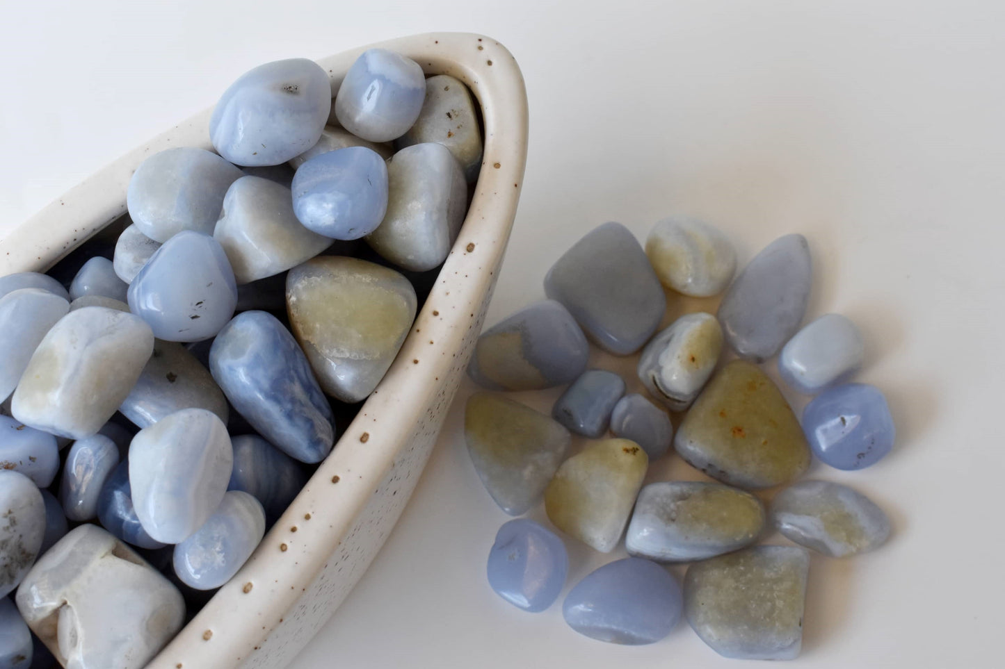 1Kg Blue Lace Agate Tumbled Stones