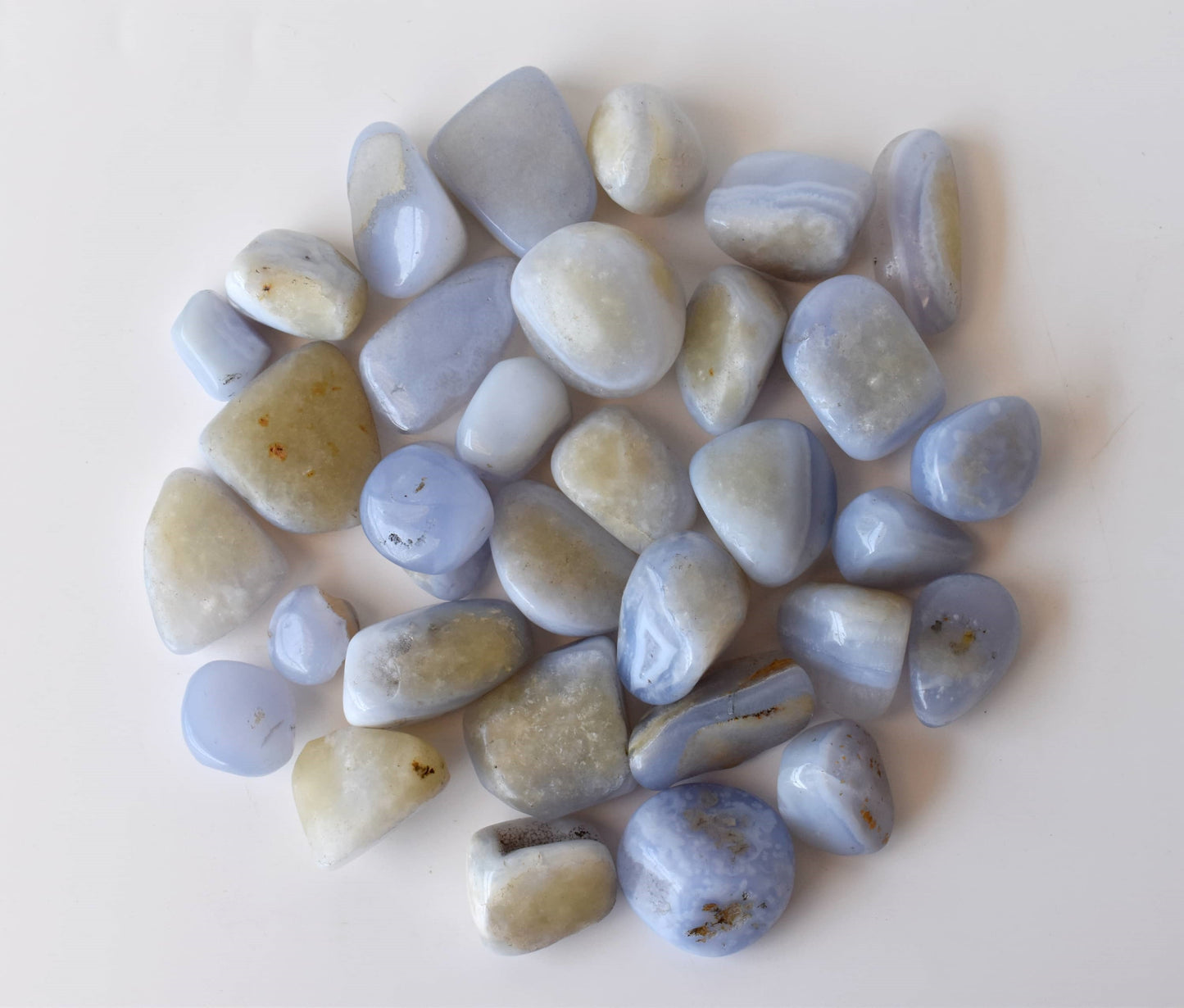 1Kg Blue Lace Agate Tumbled Stones
