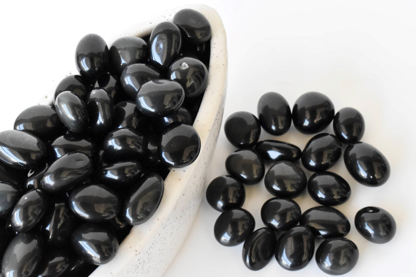 1Kg Black Obsidian Tumbled Stones