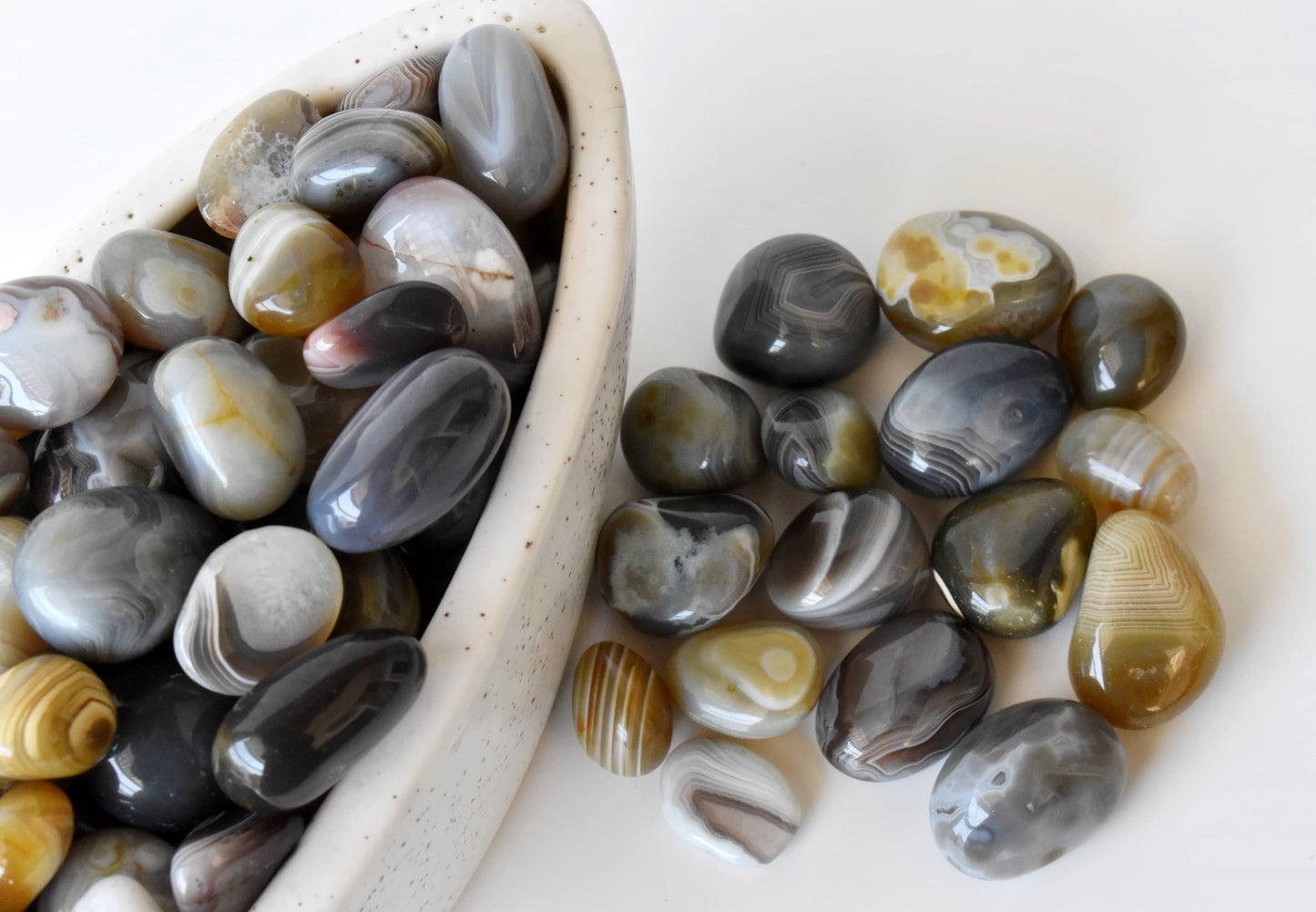 1Kg Botswana Agate Tumbled Stones
