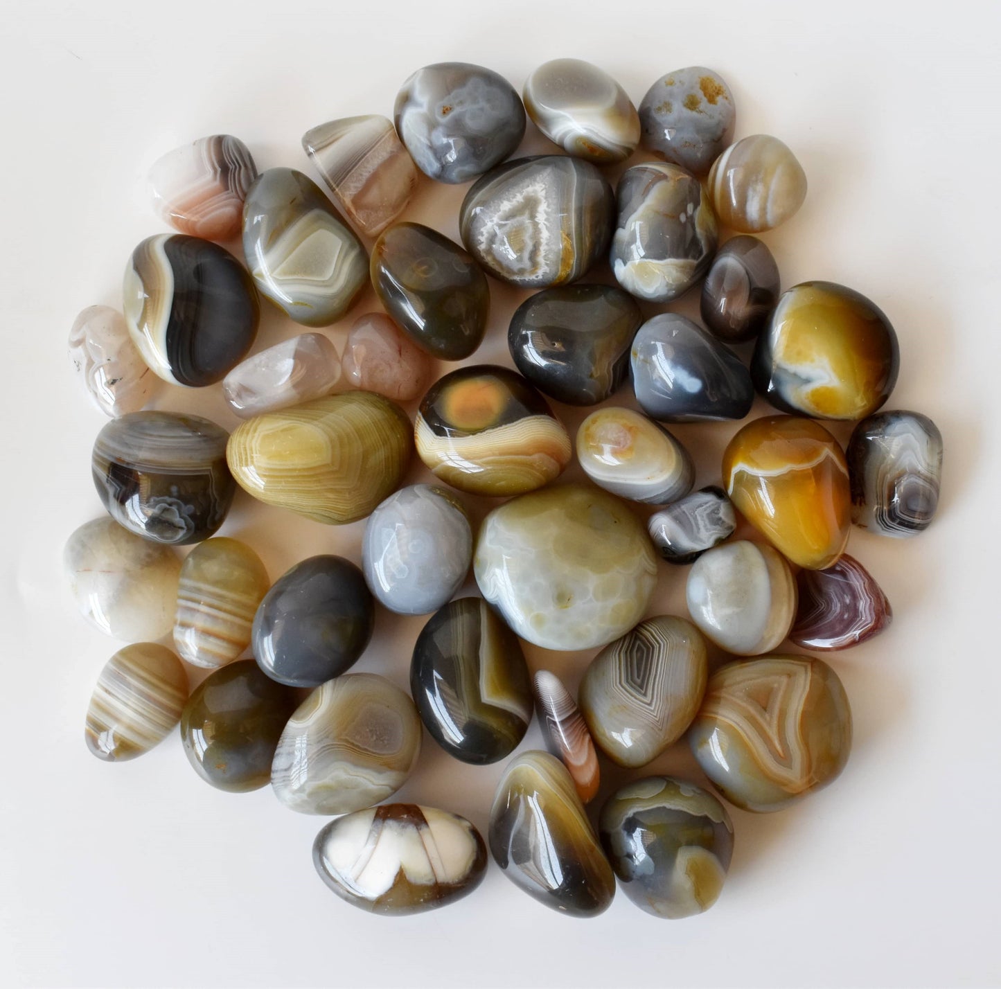 1Kg Botswana Agate Tumbled Stones