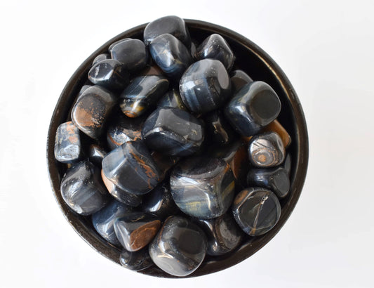 1Kg Blue Tiger Eye Tumbled Stones