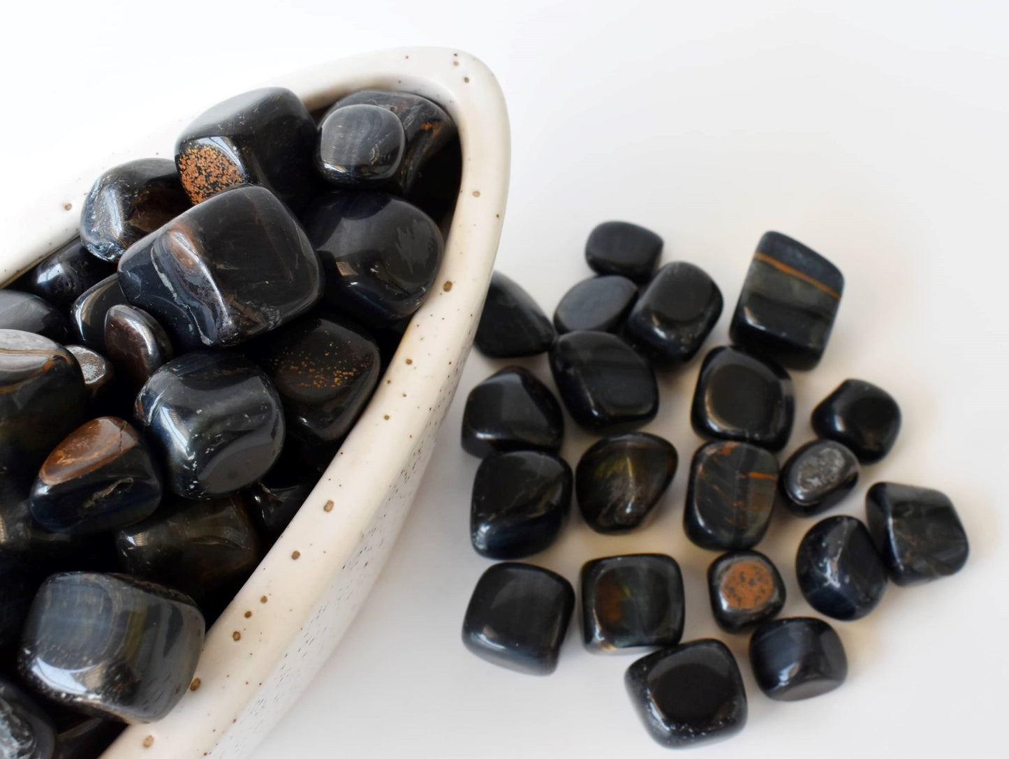 1Kg Blue Tiger Eye Tumbled Stones