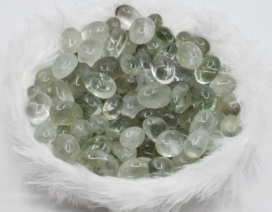 Green Amethyst Tumbled Stone A Grade Medium in pack size of 1lb, 1kg